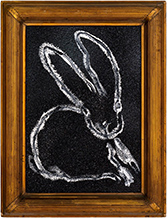 Rabbit painting by Hunt Slonem available from Dieh Gallery in Jackson, WY, January 2025, 120324