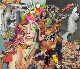 Collage by Keiichi Tanaami on exhibition at The Institute of Contemporary Art in Miami, November 21 - March 30, 2025, 103024