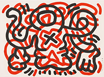 Print by Keith Haring available from Pace Prints in New York, December 2024, 120924