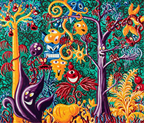 Artwork by Kenny Scharf on exhibition at The Brant Foundation in New York, November 13 - February 28, 2025, 112424