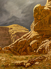 Landscape painting by Kevin McCarthy available from Big Horn Galleries in Cody, Wyoming, December 2024, 121124