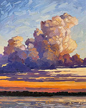 Landscape painting by Kristin Goering on exhibition at SNW Gallery & Custom Frames in Manhattan, Kansas, through December 28, 2024, 120124