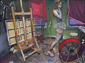 Painting by Michelle Uckotter on display at the Rubell Museum in Miami, 112024