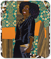 Artwork Mickalene Thomas on exhibition at the Barnes in Boston, through January 12, 2025, 121624