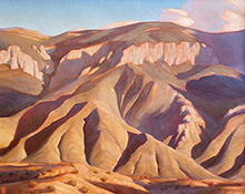 Landscape painting by Nathanael A. Volckening available from Parsons Gallery of the West in Taos, NM, December 2024, 121124