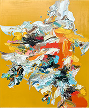 Abstract painting by Nicole Katsuras on exhibition at Foster/White Gallery in Seattle, WA, December 5 - 21, 2024, 112424