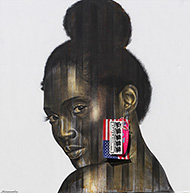 Portrait painting by Oluwatobi Adewumi on exhibition at Von Lintel Gallery in Santa Monica, CA, November 9 - December 31, 2024, 112924