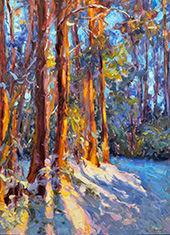 Tree paintings by Shannon Smith Hughes on exhibition at Anglin Smith Fine Art in Charleston, South Carolina, December 6 - 23, 2024, 120224