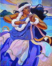 Hawaii dancer painting by Susan McGovney Hansen available from Nohea Gallery in Honolulu, HI, 120724