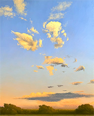 Landscape painting by Bruce Brainard on exhibition at David Lusk Gallery in Nashville, Tennessee, March 25 - April 26, 2025, 041525