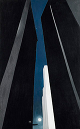 Cityscape painting 1926 by Georgia O’Keeffe on exhibition in My New Yorks at High Art Museum in Atlanta, GA, through February 16, 2025, 020225