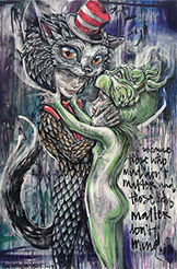 Artwork by Hera of Herakut on exhibition at Corey Helford Gallery in Los Angeles, CA, February 1 - March 8, 2025, 020125