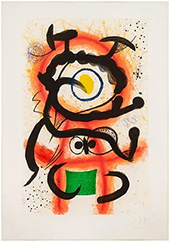 Print by Joan Miro on exhibition at Galerie d'Orsay in Boston, through March 30, 2025, 020625