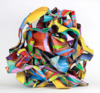 Sculpture by John Chamberlain on exhibition at Acquavella Galleries in Palm Beach, Florida, February 28 - April 13, 2025, 031425