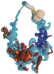 Beaded artwork by Joyce J. Scott on exhibition in at Seattle Art Museum in Seattle, WA, through January 19, 2025, 010525