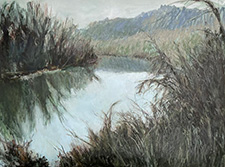 Color drawing by Joyce Lyon on exhibition at Form+Content Gallery in Minneapolis, Minnesota, March 13 - April 19, 2025, 041525