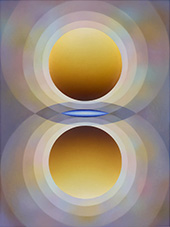 Painting by Loie Hollowell on exhibition at Pace Gallery in Los Angeles, through January 18, 2025, 011425