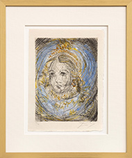 Hand-colored etching by Salvador Dali on exhibition at West Chelsea Contemporary in Houston, Texas, January 11 - February 2, 2025, 010327