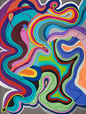 Abstract painting by Joshua Petker on exhibition at Honor Fraser in Los Angeles, CA, February 15 - April 19, 2025, 020125