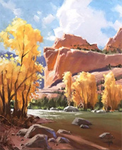 Landscape painting by Tom Haas available from Wyatt Gallery in Sedona, AZ, March 2025, 030825