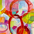 Abstract painting by Barbara Bailey-Porter artist lives near Santa Cruz, CA, 042825