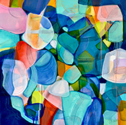 Abstract painting by Barbara Bailey-Porter artist lives near Santa Cruz, CA, 042825