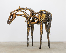 Horse sculpture by Deborah Butterfield on exhibition at Zolla Lieberman Gallery in Chicago, May 30 - August 12, 2025, 052225