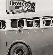 Black and white photography by Esther Bubley from In Search of America Photography and the Road Trip on exhibition at Saint Louis Art Museum in St. Louis, MO, May 2 - October 19, 2025, 080825