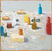 Still life painting by Gaylen Hansen on exhibition at Woodside Braseth Gallery in Seattle, WA, June 4 - July 31, 2025, 071725