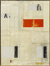 Mixed media collage by George Read on exhibition at TEW Galleries in Atlanta, GA, August 1 - September 5, 2025, 072125