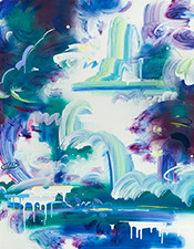 Abstract painting by Heekyoung Jeon on exhibition at Sarahcrown Gallery in Tribeca New York, May 2 - June 7, 2025, 042725