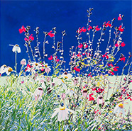 Mixed media oil on canvas artwork by Isca Greenfield-Sanders on exhibition Berggruen Gallery in San Francisco, May 1 - June 19, 2025, 042925