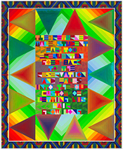 Artwork by Jeffrey Gibson on exhibition at The Broad in Los Angeles, CA, May 10 - September 28, 2025, 080225