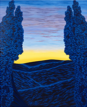 Landscape painting by Joani Tremblay on exhibition at Acquavella Galleries in Palm Beach, Florida, April 17 - June 15, 20255, 052825