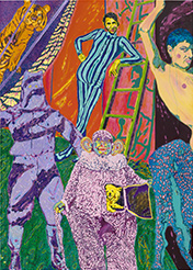 Contemporary painting by John Brooks on exhibition at Diane Rosenstein Gallery in Los Angeles, CA, April 17 - May 24, 2025, 041125