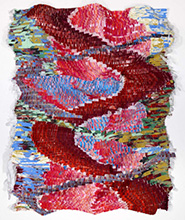 Multi media fabric artwork by Kenny Nguyen on exhibition at Sundaram Tagore gallery in Chelsea district of New York, May 1 - 31, 2025, 042725