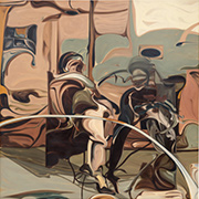 Abstract painting by Luke Agada on exhibition at Gagosian Gallery in New York, June 25 - August 8, 2025, 072025
