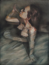 Painting by Nicolette Mishkan on exhibition at Megan Mulrooney Gallery in Los Angeles, CA, May 10 - June 28, 2025, 060225
