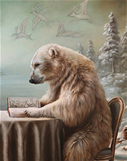 Painting by Richard Ahnert on exhibition in Dreamland Awaits at Corey Helford Gallery in Los Angeles, CA, April 26 - May 31, 2025, 042825