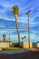 Cityscape painting by Taylor Montague on exhibition at Billis Williams Gallery in Culver City, CA, July 12 - August 23, 2025, 080625