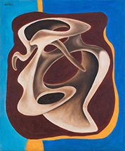 Surrealist painting by Charles Alston on exhibition at Michael Rosenfeld Gallery in New York, Sept 4 - November 8, 2025, 090325