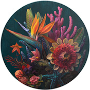 Painting by Martin Wittfooth on exhibition at Corey Helford Gallery in Los Angeles, CA, August 30 - October 4, 2025, 090625