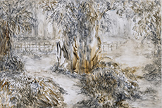 Landscape painting by Mary Ann Peters on exhibition at Whatcom Museum in Bellingham, WA, August 16 - January 25, 2026, 082725