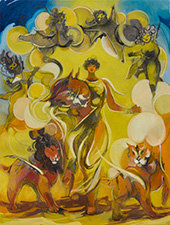 Painting by Asif Hoque on exhibition at Mindy Solomon Gallery in Miami, Florida, November 30 - January 10, 2026, 112325