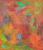 Abstract painting by Dina Wind on exhibition at Bridgette Mayer Gallery in Philadelphia, Pennsylvania, Nov 4 - February 21, 2026, 111425