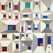 Painting by Edna Andrade on exhibition at Locks Gallery in Philadelphia, Pennsylvania, November 20 - January 10, 2025, 111425