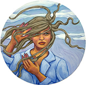 Kay Sarver painting in Sleepwalking and Obscure Narratives at Archway Gallery in Houston December 6 - January 1 2026 120525