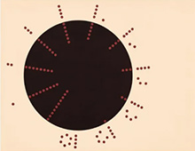 Etching by Mel Bochner on exhibition at Krakow Witkin Gallery in Boston, November 1 - December 13, 2025, 110425