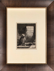 Vintage etching by Rembrandt van Rijn on exhibition at Galerie d'Orsay in Boston, November 15 - December 31, 2025, 111525