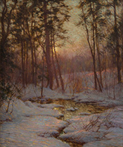 Historical painting  of Trees in Snow by Walter L. Palmer on exhibition at Vose Galleries in Boston, November 12 - December 23, 2025, 111525